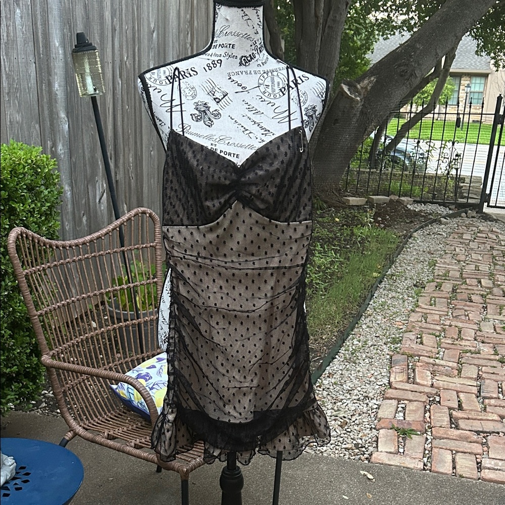 More to Come Black Polka Dot Chemise